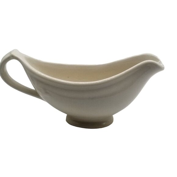Vintage Tepco Off White Gravy Bowl Boat Restaurant Ware Serving Dish - Picture 1 of 9